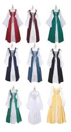 Middeleeuwse veter jurk (steampunk victoriaanse renaissance), Verzenden, Nieuw, Pak of Jurk