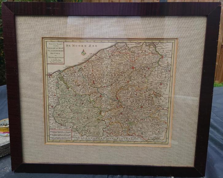 België Vlaanderen Henegouwen Belgium - I Tirion - 1764 kaart, Antiek en Kunst, Kunst | Etsen en Gravures, Ophalen of Verzenden