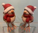 Keramiek beeldjes winter vogeltjes muts & sjaal 22cm zgan, Ophalen, Zo goed als nieuw