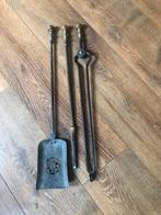 Vintage Haardstel - Schep, Pook & Tang, Huis en Inrichting, Haarden, Ophalen, Gebruikt, Vrijstaande haard, Houthaard