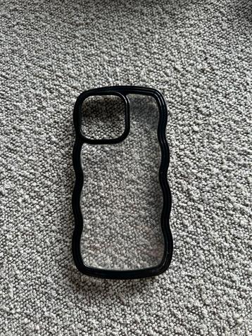 Hoesje iPhone 14 Pro Max Transparant/Zwart beschikbaar voor biedingen