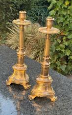 Kandelaars, brons, vuurverguld,18e eeuw,, Ophalen, Koper of Brons