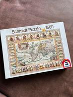Prachtige Schmidt Antieke wereldkaart puzzel 1500 stukjes, Ophalen of Verzenden, Zo goed als nieuw