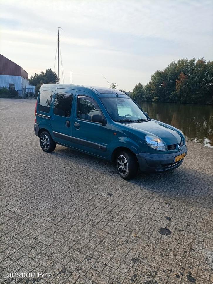 Renault Kangoo 1.2 16V rolstoel auto 2003 Groen 308500 km, Auto's, Renault, Particulier, Kangoo, Benzine, C, MPV, Handgeschakeld