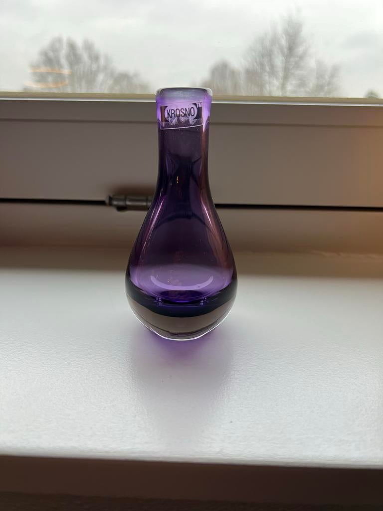 Krosno Polen Glasvaasje Helder & Amethist, Ophalen of Verzenden