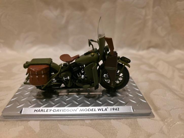 Welly Harley Davidson WLA 1942 Militair, Hobby en Vrije tijd, Modelauto's | 1:18, Welly, Ophalen