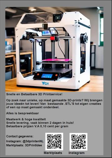 Snelle 3D Printservice - Kwalitatief en Betaalbaar beschikbaar voor biedingen
