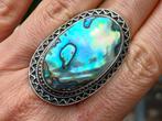 Vanoli Opmerkelijke 925 zilveren ring met abalone maat 19,5, Daiva1973@hotmail.com, Vanoli, Overige kleuren, 19 tot 20