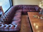 Hoekbank echt leer chesterfield uit voorraad leverbaar, Ophalen, Nieuw, Hoekbank, Leer