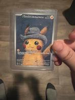 Pikachu met grijze vilten hoed kaart, Ophalen of Verzenden, Zo goed als nieuw, Losse kaart