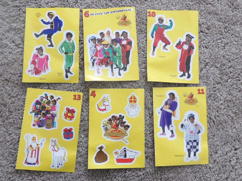 NIEUW 6 verschillende stikkervellen VAN SINTERKLAAS EN PIET, Ophalen of Verzenden, Nieuw