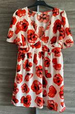 jurk,Monki,maat L (42/44),wit,rood,jurkje,vakantie,bruiloft, Kleding | Dames, Verzenden, Maat 42/44 (L), Zo goed als nieuw, Monki