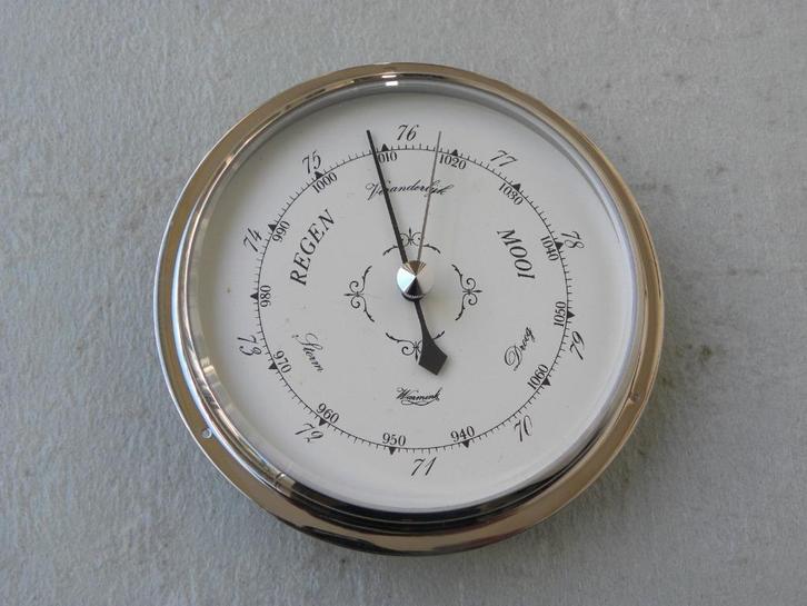 Barometer Warmink, type 2, Audio, Tv en Foto, Weerstations en Barometers, Zo goed als nieuw, Ophalen of Verzenden