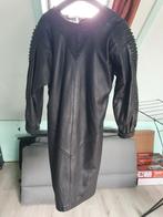 1 prachtige 100% zwarte leren jurk, Kleding | Dames, Ophalen of Verzenden, Zo goed als nieuw, Maat 38/40 (M), Zwart