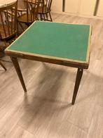 Antieke bridgetafel, Huis en Inrichting, Ophalen, Zo goed als nieuw, 75 cm of meer, 60 cm of meer