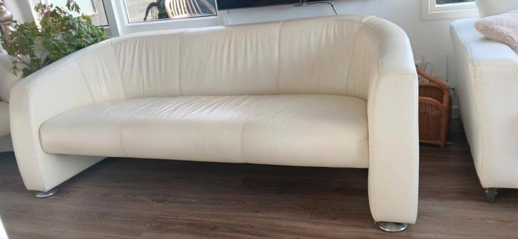 Leren 3-zits bank, Huis en Inrichting, Banken | Bankstellen, Zo goed als nieuw, Rechte bank, Driepersoons, 200 tot 250 cm, 75 tot 100 cm