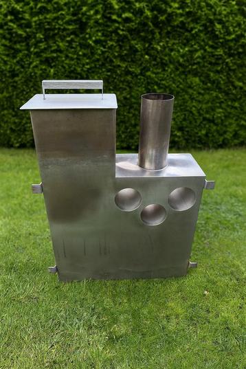 RVS interne hottub kachel  houtgestookt, snel warm, duurzaam beschikbaar voor biedingen
