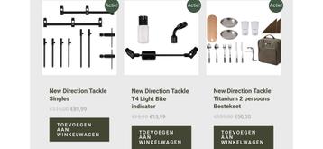 Tot 65% korting op New Direction Tackle beschikbaar voor biedingen