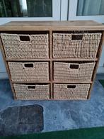 kast met rieten mandjes, Ophalen of Verzenden, Zo goed als nieuw, 25 tot 50 cm, Minder dan 100 cm