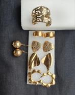 Gouden hang en clips oorbellen ketting armband zie foto's., Goud, Overige materialen, Ophalen of Verzenden, Zo goed als nieuw