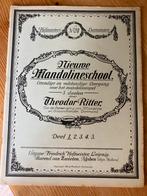 Nieuwe Mandolineschool, Theodor Ritter., Klassiek, Les of Cursus, Ophalen of Verzenden, Zo goed als nieuw