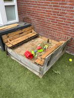 Zandbak met zand, 1.2 m bij 1.2 m, zelf ophalen, Kinderen en Baby's, Speelgoed | Buiten | Zandbakken, Ophalen of Verzenden, Gebruikt