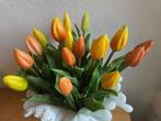 kunsttulpen real touch oranje/geel/bruin, Ophalen of Verzenden, Nieuw