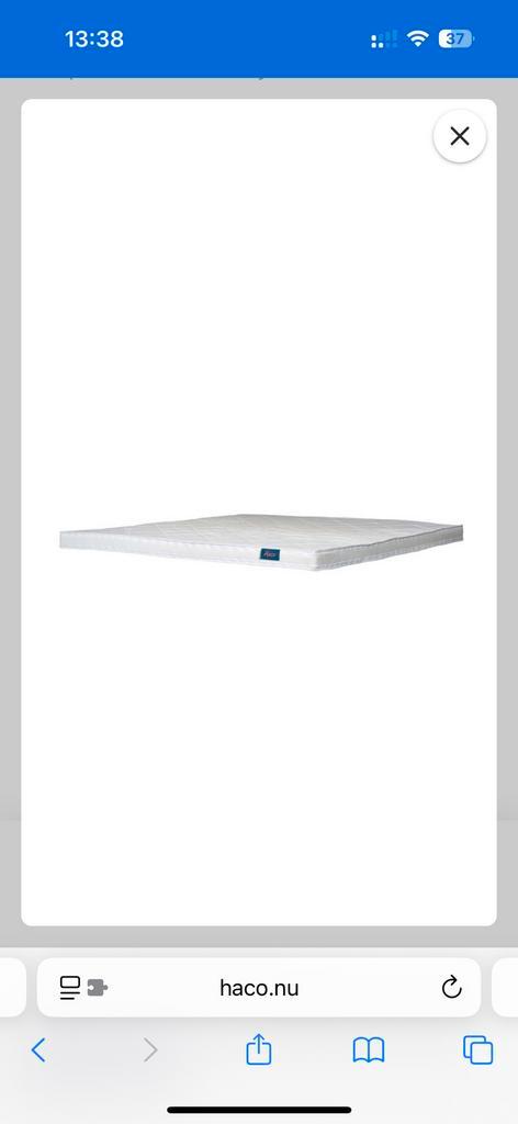 Topper Topmatras Amalia Full Hybride Haco 160x200 10 cm hoog, Huis en Inrichting, Slaapkamer | Matrassen en Bedbodems, Zo goed als nieuw