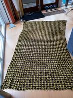 Vintage geelbruin gehaakte sprei retro, Ophalen of Verzenden