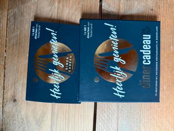 €105 diner cadeau bon beschikbaar voor biedingen