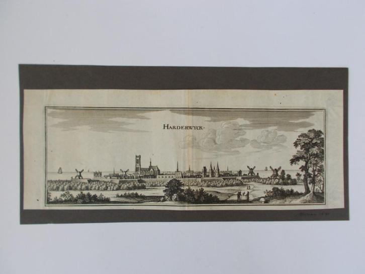HARDERWIJK- Merian, Casper"Harderwyck"origineel kopergrave, Antiek en Kunst, Kunst | Etsen en Gravures, Ophalen of Verzenden