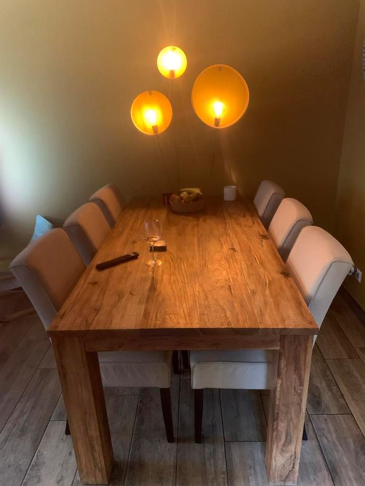 Houten Eettafel voor 6 personen, Huis en Inrichting, Tafels | Eettafels, Gebruikt, 50 tot 100 cm, 150 tot 200 cm, Vijf personen of meer