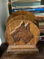 Art deco Post standaard met fox terrier, Ophalen of Verzenden, Gebruikt