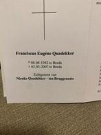 Quadekker x ten Bruggencate 1942 Breda 2007, Ophalen of Verzenden, Bidprentje