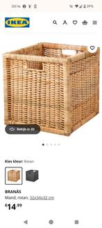 4x IKEA Branäs manden, perfect in Kallax kasten, Ophalen, Zo goed als nieuw, Rechthoekig, Riet