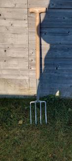 Tuinvork met houten steel, Tuin en Terras, Ophalen of Verzenden, Gebruikt, Vork, Onbekend