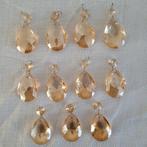 11 gekleurde pegels diamant parels onderdelen kroonluchter, Ophalen of Verzenden, Gebruikt, Glas