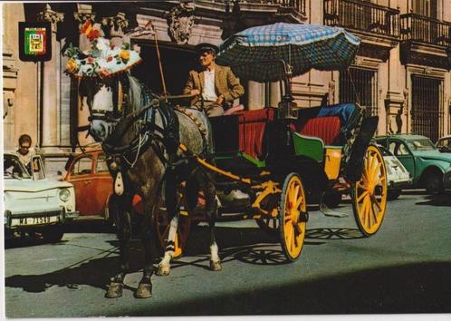 Spanje, Malaga met auto FASA Renault 8, Verzamelen, Ansichtkaarten | Buitenland, Ongelopen, Spanje, 1960 tot 1980, Ophalen of Verzenden