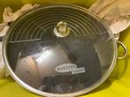 Maestro Bodum Wok, groot, Huis en Inrichting, Keuken | Potten en Pannen, Ophalen of Verzenden, Zo goed als nieuw, Gietijzer, Wok