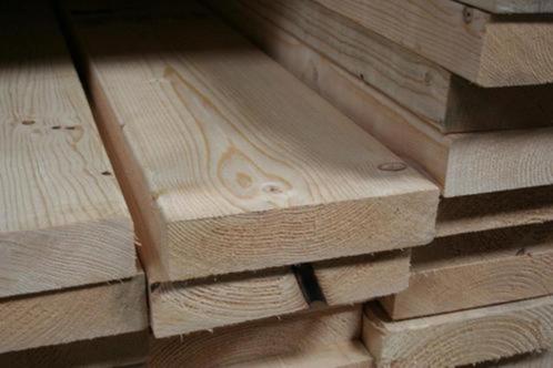 Steigerplanken Gedroogd 3,0 x 20,0 x 500 cm blank € 18,75, Tuin en Terras, Palen, Balken en Planken, Nieuw, Planken, 250 cm of meer