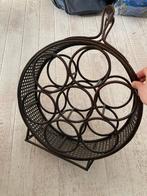 Rotan Wijnhouder - Uniek Design! 50cm, Overige materialen, Gebruikt, 5 tot 15 flessen, Ophalen of Verzenden