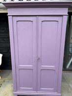 Leuk landelijk vintage eiken houten meidenkast | kledingkast, Ophalen, Met deur(en), 100 tot 150 cm, Eikenhout