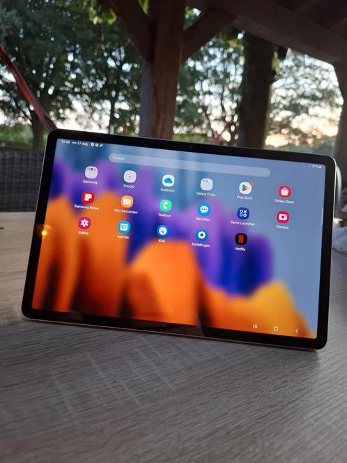 Samsung Galaxy Tab S7 128GB Mystic Silver - Topstaat!, Computers en Software, Android Tablets, Zo goed als nieuw, Wi-Fi, 11 inch
