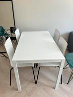 Eettafel + stoelen, Huis en Inrichting, Tafels | Eettafels, Ophalen, Zo goed als nieuw, Rechthoekig, 50 tot 100 cm