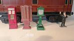 Set 9 oude station accessoires spoor 1, Antiek en Kunst, Antiek | Speelgoed, Ophalen of Verzenden