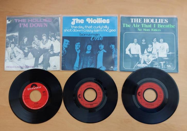 The Hollies singles (3 stuks), Cd's en Dvd's, Vinyl Singles, Gebruikt, Single, Pop, 7 inch, Ophalen of Verzenden