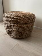 Rieten Mand met Deksel - Opbergmand, Huis en Inrichting, Woonaccessoires | Zuilen en Pilaren, Ophalen, Gebruikt