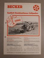 Tractor folder BECKER zaaibed cultipacker, Boeken, Catalogussen en Folders, Ophalen of Verzenden, Zo goed als nieuw