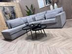 XL Ribstof Hoekbank - Licht Grijs - 290 x 250, Ophalen, 250 tot 300 cm, Hoekbank, XL Ribstof Hoekbank Licht Grijs Loungebank Ribcord Hotel Chique