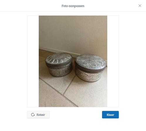 2 zeer oude antieke blikken de Gruyter en Albert Heijn, Verzamelen, Blikken, Gebruikt, Overige, Overige merken, Ophalen of Verzenden